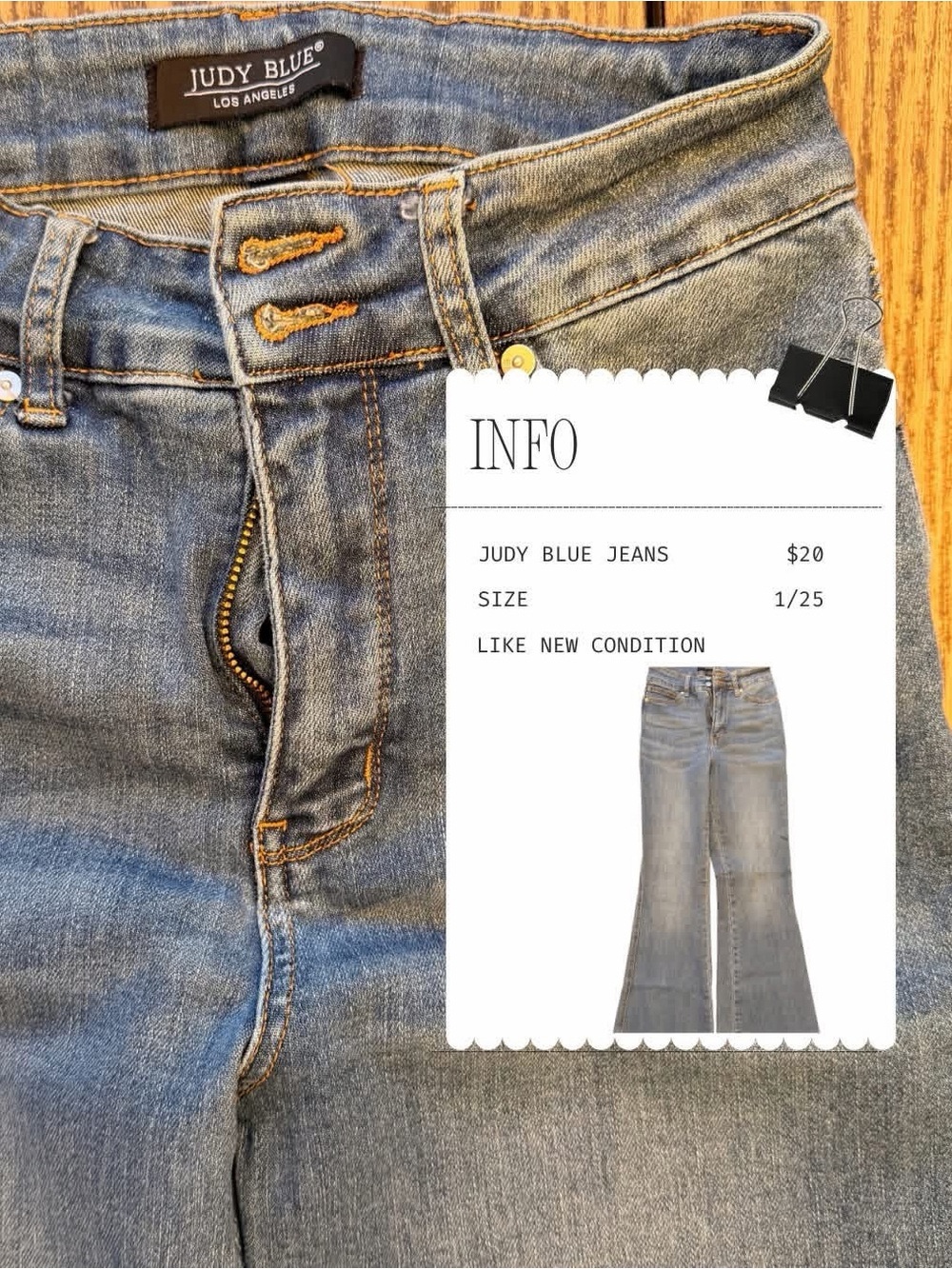 Judy Blue Faded Light Blue Wide Leg Jeans